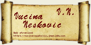 Vucina Nešković vizit kartica